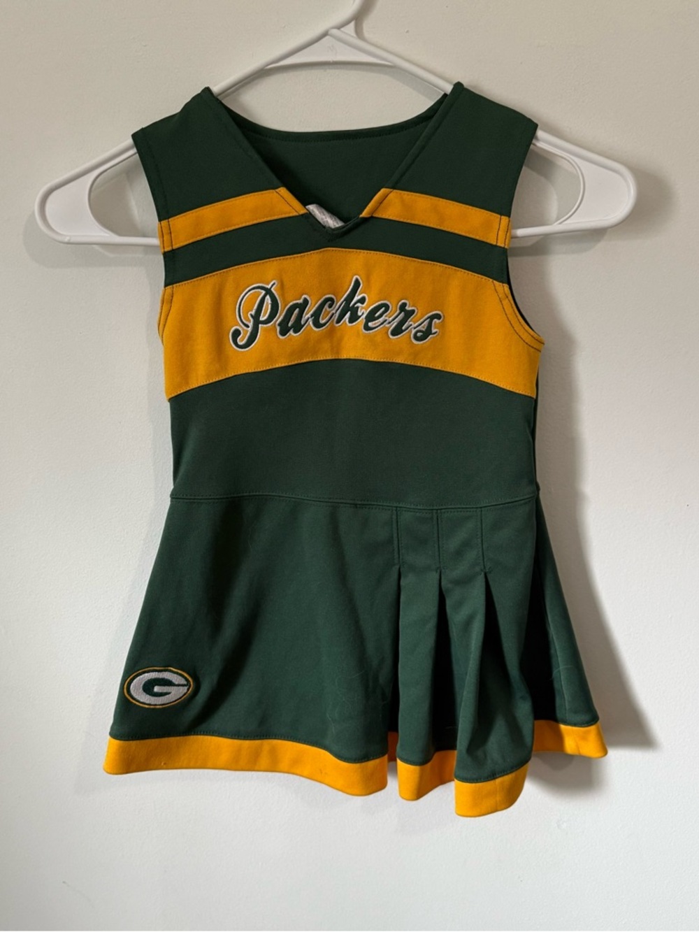 Vintage Green Bay Packers toddler cheerleader dress